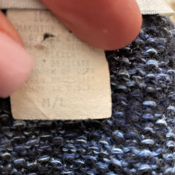 Chunky knit Cardigan Sweater Women’s boxy Cropped buttons woven Vintage Size M/L - Picture 7 of 9